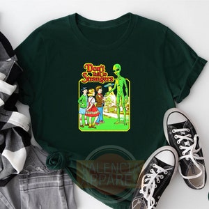 Don&#39;t Talk To Strangers Shirt, Halloween Alien Shirt, Stranger Alien Shirt, Funny Halloween Shirt, Halloween Tshirt, Halloween Party Shirt