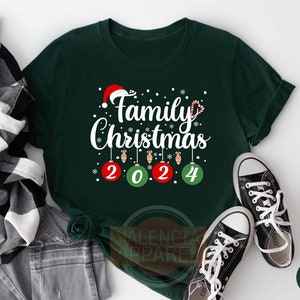 Family Christmas 2024 Shirt, Family Christmas Shirt, Christmas Party, Xmas Holiday Gift, Santa Hat Christmas Shirt, Cute Christmas Shirt