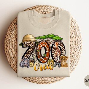 Zoo Crew Sweatshirt, Zoo Sweatshirt, Nature Sweater, Family Trip Sweater, Animal Lover Gift, Safari Sweatshirt,Zoo Trip Shirt,Zoo Crew Shirt image 1