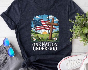 One Nation God One Shirt, American Flag Shirt, Fourth Of July Shirt, American Shirt, Democrat Shirt, Patriotic Gift, Independence Shirt