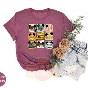 Star Wars Characters Shirt, Star Wars Shirt, Disneyland Shirt, Darth Vader Shirt, Star Wars Gift, Disney Star Wars, Disneyland Shirt
