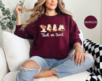 Trick or Treat Sweatshirt, Halloween Winnie The Pooh Sweatshirt, Winnie The Pooh And Friend, Halloween Disney Sweatshirt, Disney Gifts