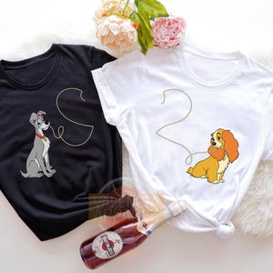 Lady And Tramp Shirt, Disney Couple Shirt, Disney Lady And Tramp Shirt, Disney Valentine Shirt, Disneyland  Matching Shirt, Dog Lover Shirt