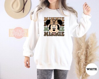 Minnie Leopard Sweatshirt, Disney Safari Sweatshirt,Magical Kingdom Leopard Minnie and Mickey Shirts,Disney Minnie Leopard Shirt,Disney Trip