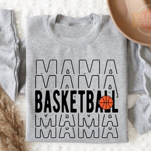 Mama Basketball Sweatshirt,Mom Basketball Shirt,Game Day Sweatshirt,Basketball Gift,Long Sleeve Shirt,Basketball Tshirt, Basketball Game Day image 4