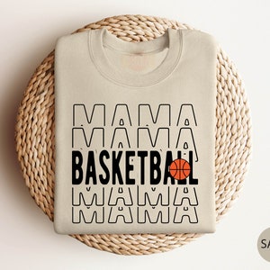 Mama Basketball Sweatshirt,Mom Basketball Shirt,Game Day Sweatshirt,Basketball Gift,Long Sleeve Shirt,Basketball Tshirt, Basketball Game Day image 2