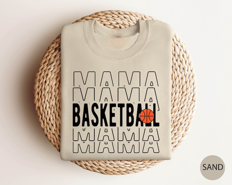 Mama Basketball Sweatshirt,Mom Basketball Shirt,Game Day Sweatshirt,Basketball Gift,Long Sleeve Shirt,Basketball Tshirt, Basketball Game Day image 2