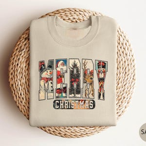 Merry Christmas Sweatshirt, Cute Christmas Shirt, Christmas Sweater,Trendy Christmas,Santa Claus Shirt,Christmas Tree Sweater,Christmas Gift