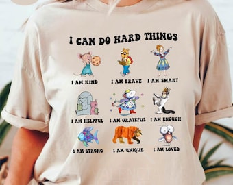 I Can Do Hard Things Shirt, Believe In Yourself Shirt, Children's Book Characters, Back To School Shirt, Funny Shirt, First Day Of School