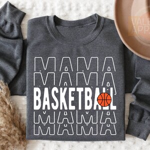 Mama Basketball Sweatshirt,Mom Basketball Shirt,Game Day Sweatshirt,Basketball Gift,Long Sleeve Shirt,Basketball Tshirt, Basketball Game Day image 3