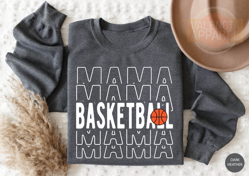 Mama Basketball Sweatshirt,Mom Basketball Shirt,Game Day Sweatshirt,Basketball Gift,Long Sleeve Shirt,Basketball Tshirt, Basketball Game Day image 3