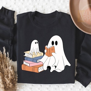 Ghost Halloween Sweatshirt, Ghost Book Sweatshirt, Gift For Book Lover, Ghost Sweatshirt, Spooky Season Sweatshirt, Book Lover Shirt