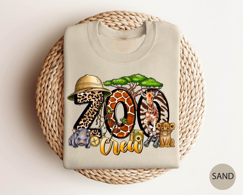 Zoo Crew Sweatshirt, Zoo Sweatshirt, Nature Sweater, Family Trip Sweater, Animal Lover Gift, Safari Sweatshirt,Zoo Trip Shirt,Zoo Crew Shirt image 1