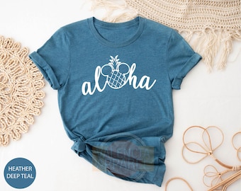 Aloha Mickey Shirt, Mickey Pineapple Shirt, Mickey Mouse Shirt, Mickey Ears Shirt, Disney Shirt, Family Disney Shirts, Disney Crewneck
