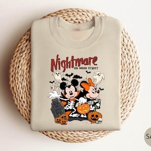 Nightmare Sweatshirt, Mickey Sweatshirt, Disney Halloween Sweatshirt,Mickey Halloween Shirt,Halloween Sweater,Gift For Halloween,Disney Gift