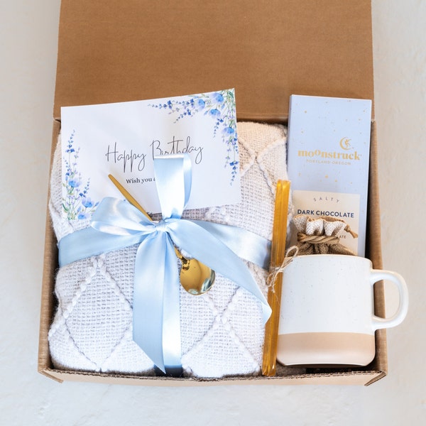 Happy Birthday Gift Box Unique Gift Idea Thinking Of You Care Package Best Friend Hygge Gift Box Special Milestone Celebration Gift Basket