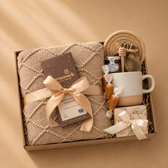 Sending hugs for her, Care package for friend, Comfort gift box, Get well soon, Recovery gift basket, Warm cozy, Friendship, Gift for women
