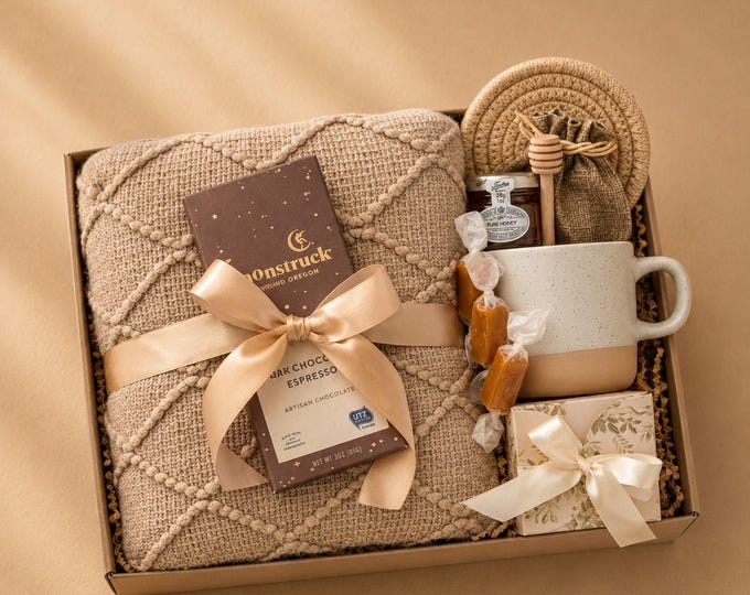 Sending hugs for her, Care package for friend, Comfort gift box, Get well soon, Recovery gift basket, Warm cozy, Friendship, Gift for women