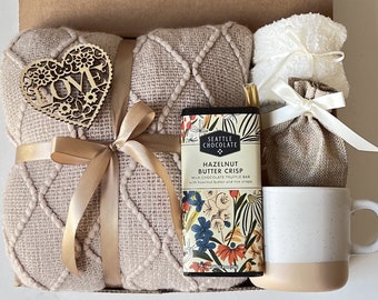 Unique Care Package for Her, Self Care Gift Box for Women,  Hygge Gift Basket for Her, Get Well Care Package for Women, Cozy Fall Present