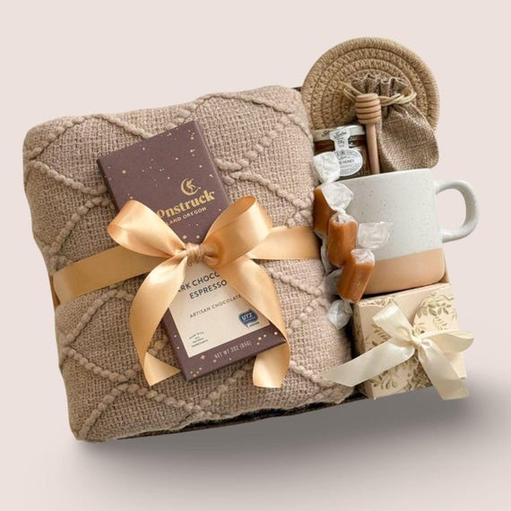Sending hugs for her, Care package for friend, Comfort gift box, Get well soon, Recovery gift set, Warm cozy, friendship, Gift for women