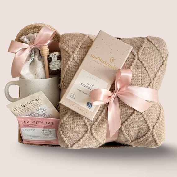 Warm and Cozy Gift Box For Her, Care Package For Women, Sympathy Gift Basket, Sending Hugs For Friend, Get Well Soon, Tea Gift Box, Cheer Up