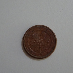 Rare Pièce Euro 2002 Allemagne 1 Cent Lettre F