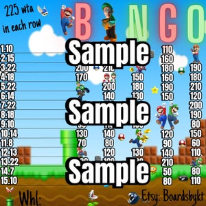 マリオ＆ルイージ 225 ビンゴボード