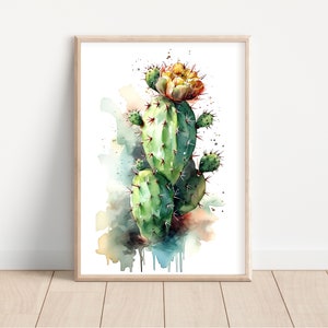 Digital Download, Cactus Print, Succulent Print, Botanical Art Prints, Botanical Wall Art, Botanical Art Print, Cactus Wall Art