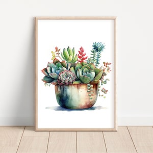 Digital Download, Cactus Print, Succulent Print, Botanical Art Prints, Botanical Wall Art, Botanical Art Print, Cactus Wall Art
