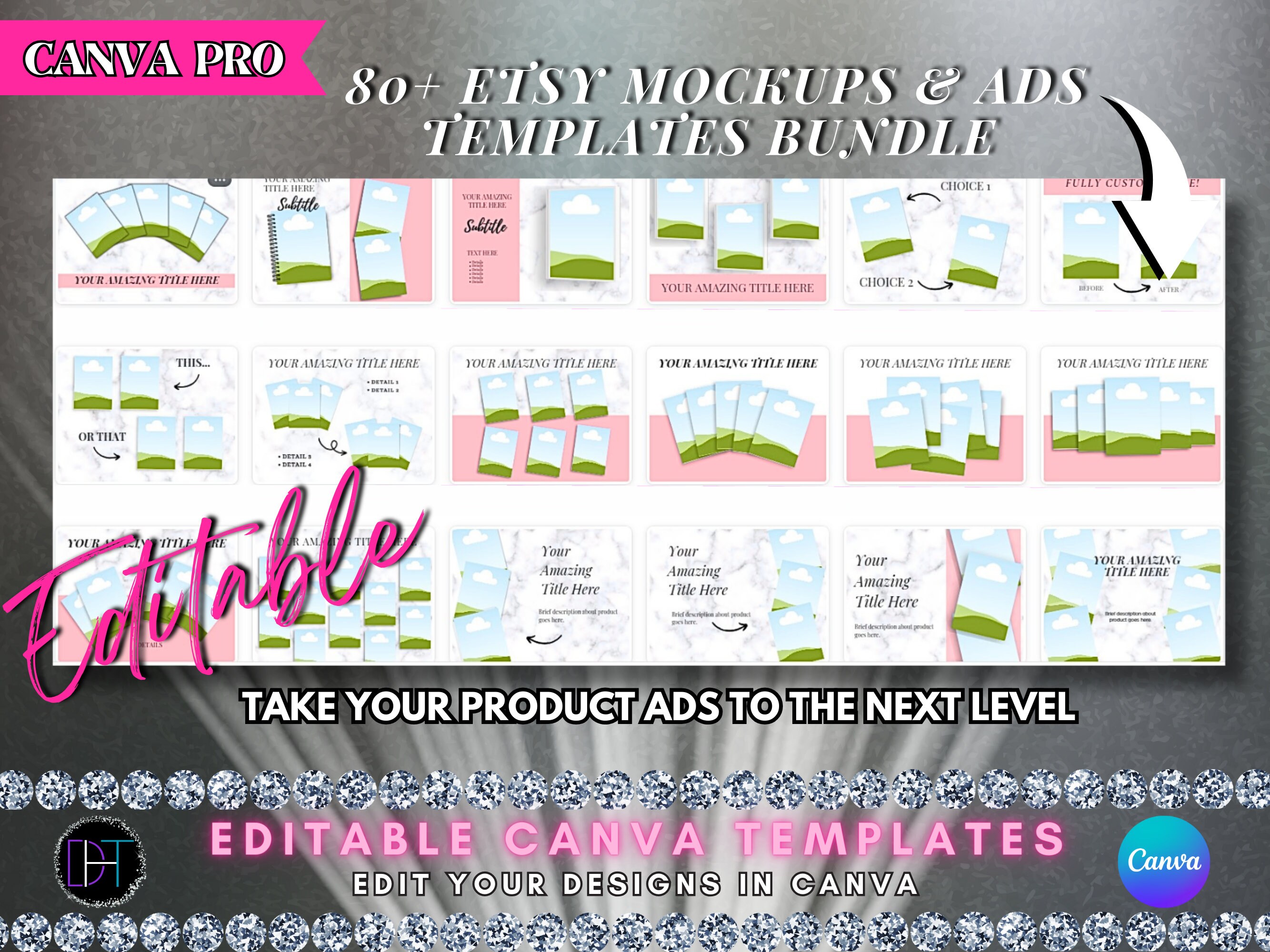 80 Mockup Templates for Digital Products, Coaches, Entrepreneurs, Etsy ...