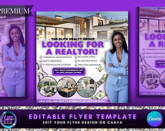 DIY Realtor Flyer Template, Canva Flyer Template, Premade Flyer, Realtor, Social Media Flyer, Realtor Flyer, DIY
