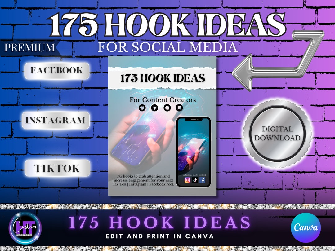175 Hook Ideas for Social Media Tiktok Hooks Instagram Etsy