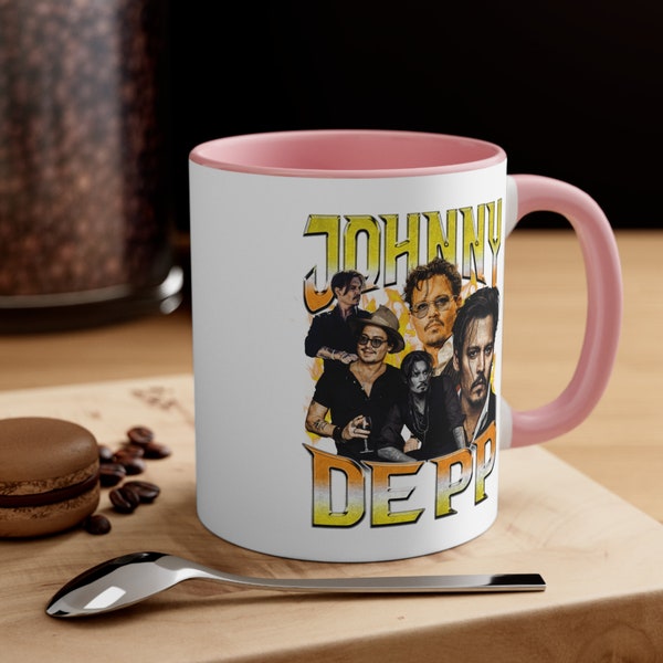 Johnny Depp Coffee Mug,Johnny Depp Homage Coffee Mug, Justice Johnny Depp Fan Mug, Johnny Depp 90s Coffee Mug, Johnny Depp Gift