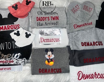 Personalized Custom Mickey Mouse Theme Baby Boy Baby Box