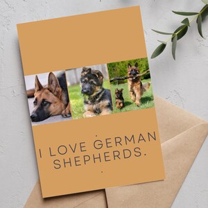 I Love German Shepherds Collage Template Card