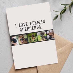I Love German Shepherds Collage Template Card