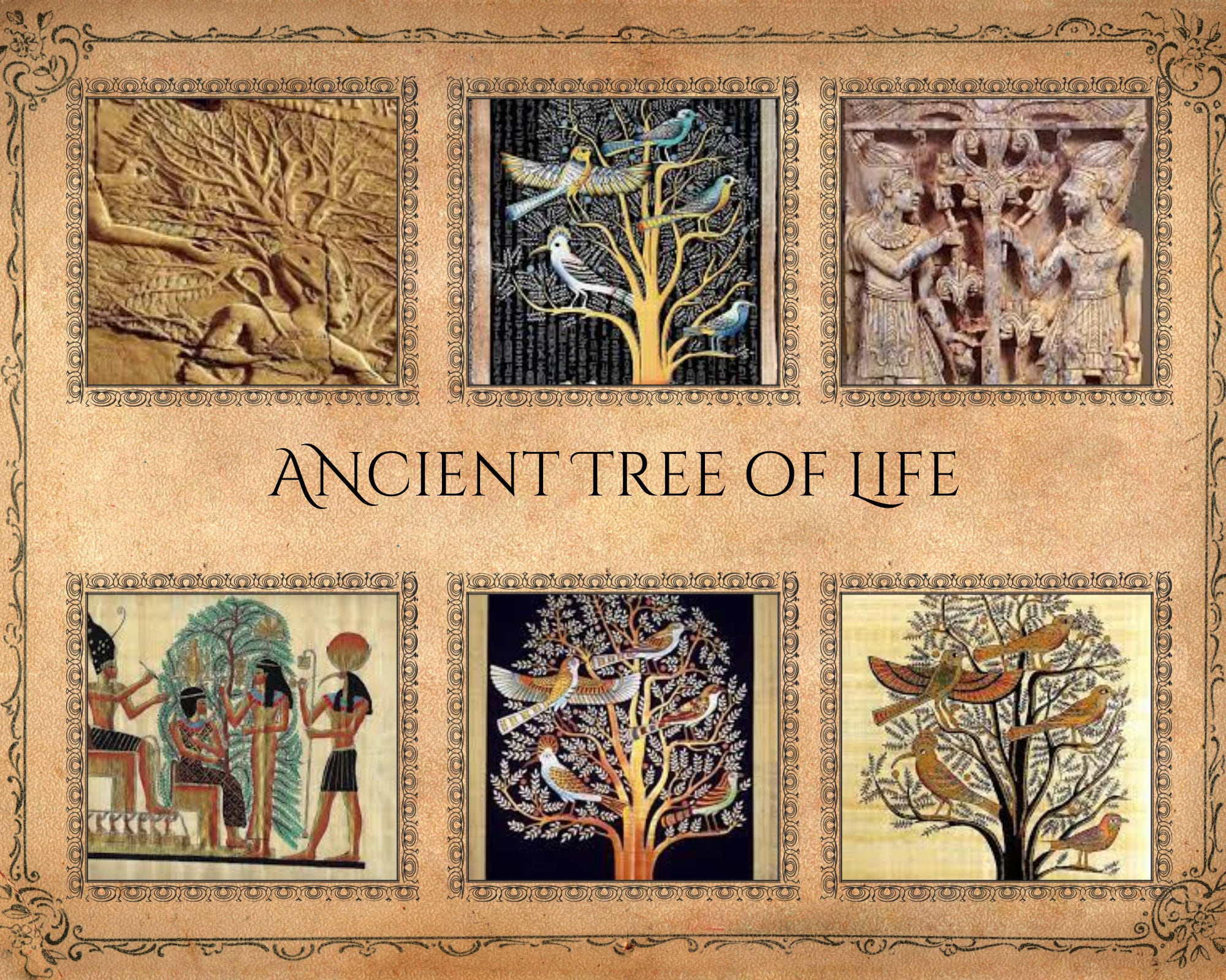 Ancient Egyptian Tree of Life Collage Instant Digital Etsy