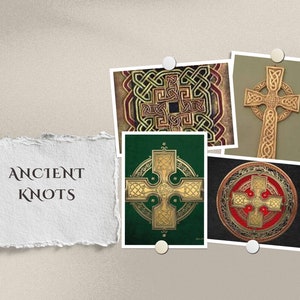 Ancient Knots Collage- Instant Digital Download