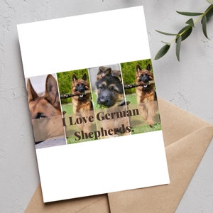 I Love German Shepherds Collage Template Card