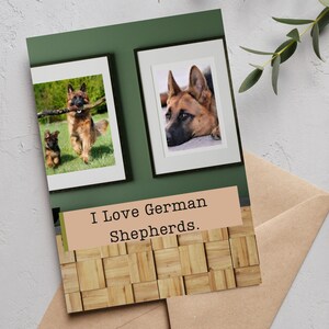 I Love German Shepherds Collage Template Card
