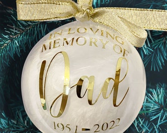 Personalised Christmas Bauble - Christmas Decoration - In Memory of loved one - In Memory Christmas Bauble - In Memory Christmas Decoration