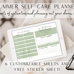 Self Care Planner | Self Care Checklist, Self Care Journal, Wellness Planner, Mental Health Planner, Goodnotes Stickers,  Digital Stickers