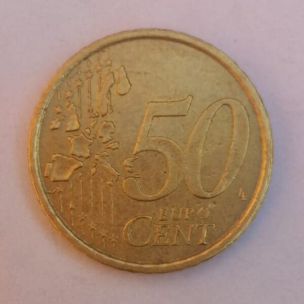 Rare 2002 Italy 50 Euro cent.