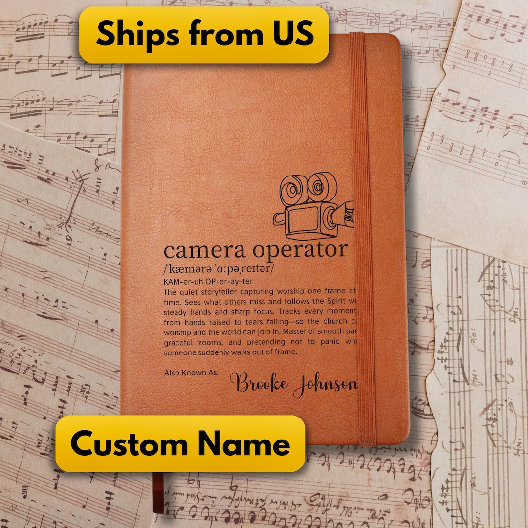 Personalized Christian Camera Operator Journal, Custom Worship Team ...