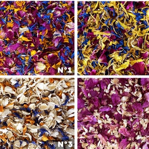 Dried Flower Petals - Biodegradable Natural Confetti for Weddings: Rose, Jasmine, Cornflower, Marigold, 1L Cheap Bulk Church Outlet