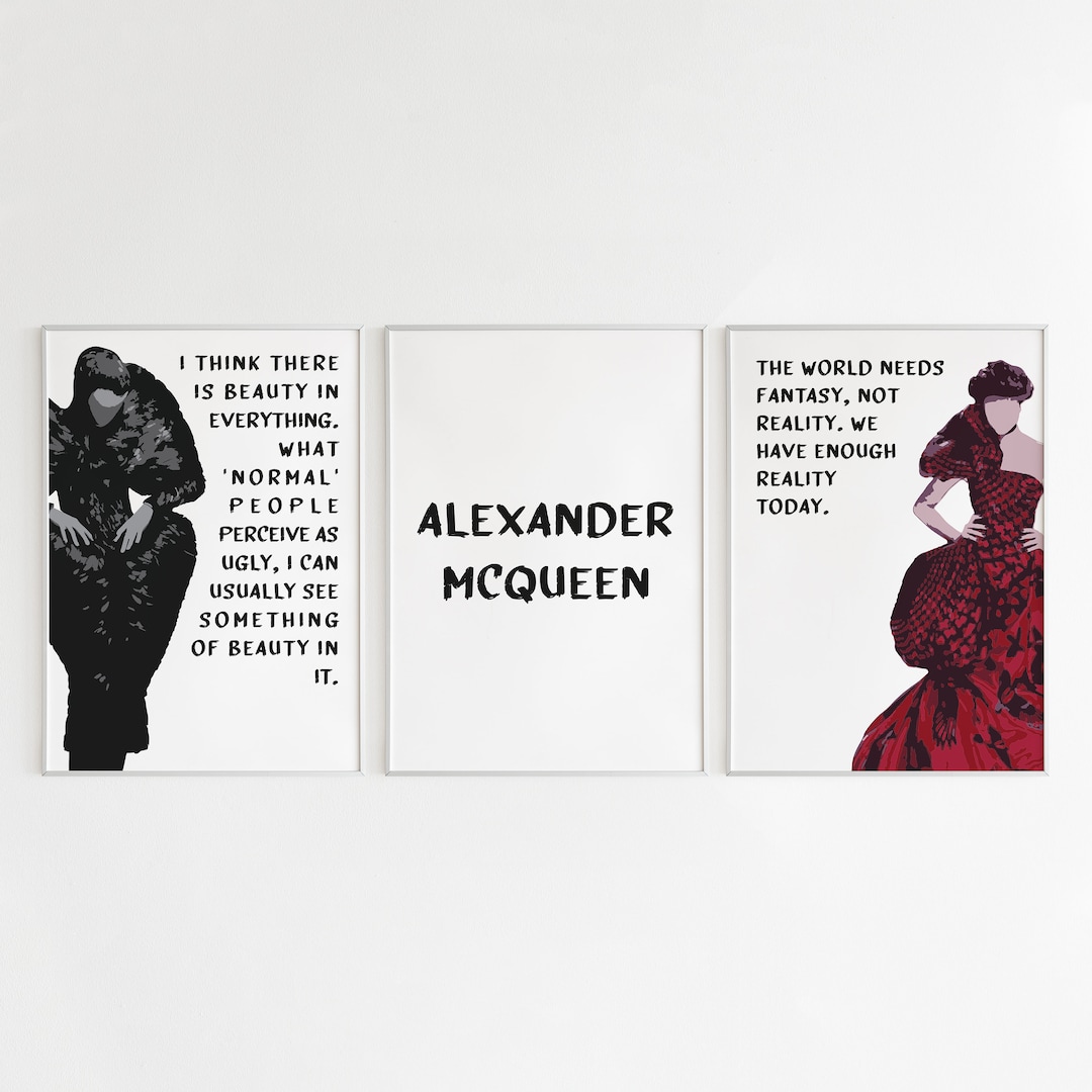 Alexander Mcqueen Inspirational Quotes Printable Poster Set 3-pack - Etsy