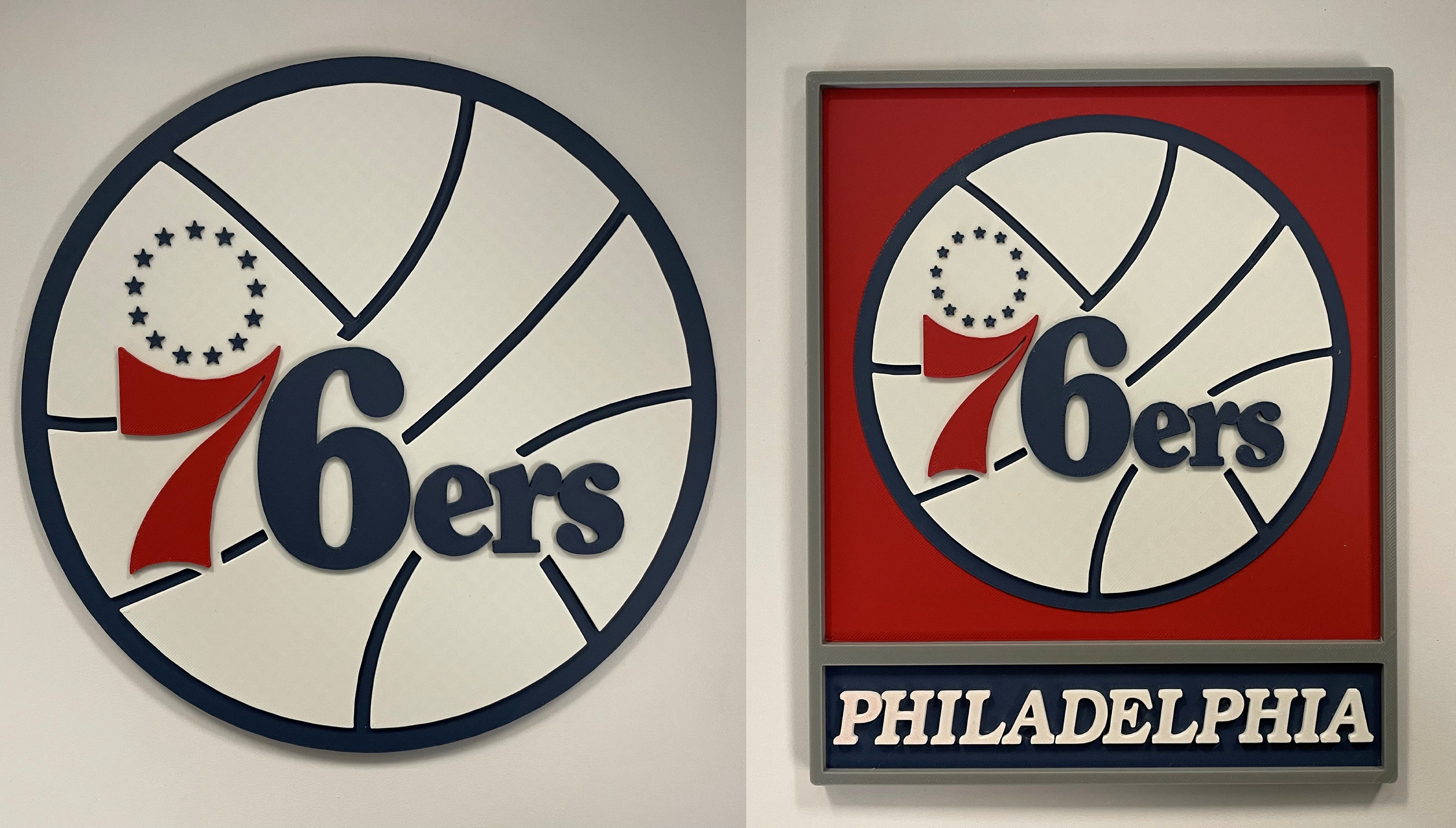 76ers | Custom 3D Printed Sign | Wall-mounted Decor for Man Cave - Etsy