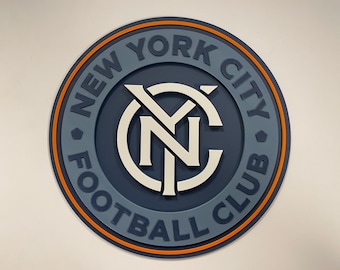 New York City Football Club | Custom 3D Printed Sign | Wall-Mounted Decor for Man Cave
