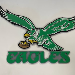 Eagles Kelly Green - Custom 3D Printed Man Cave Wall Art