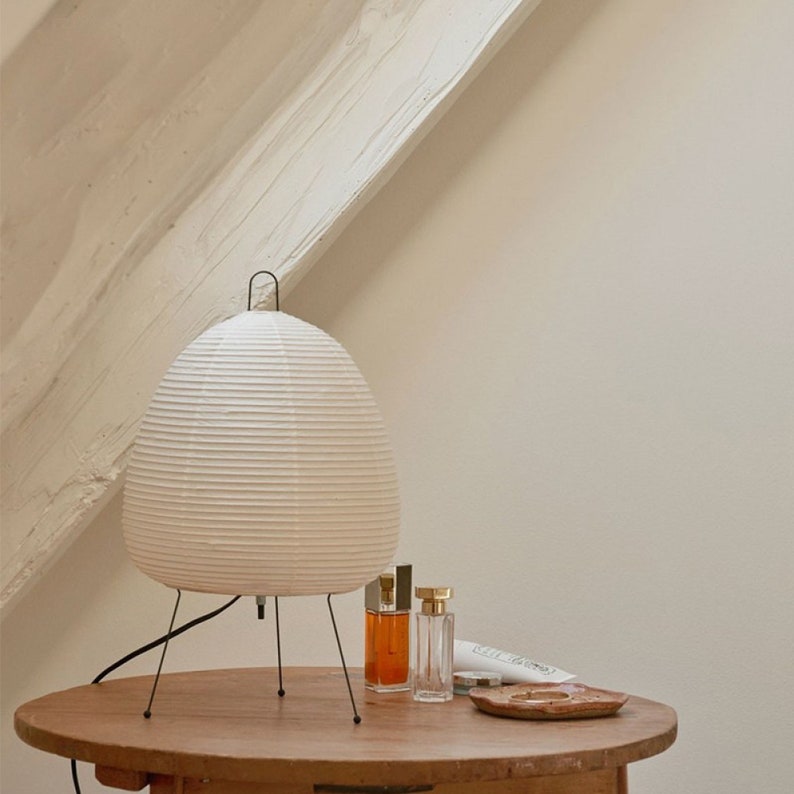 Lampe japonaise en papier de riz Style japonais wabisabi Etsy Canada